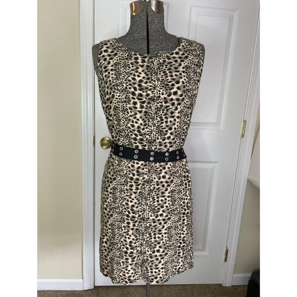 Vintage 90's Leopard Print Casual Dress - Picture 2 of 5